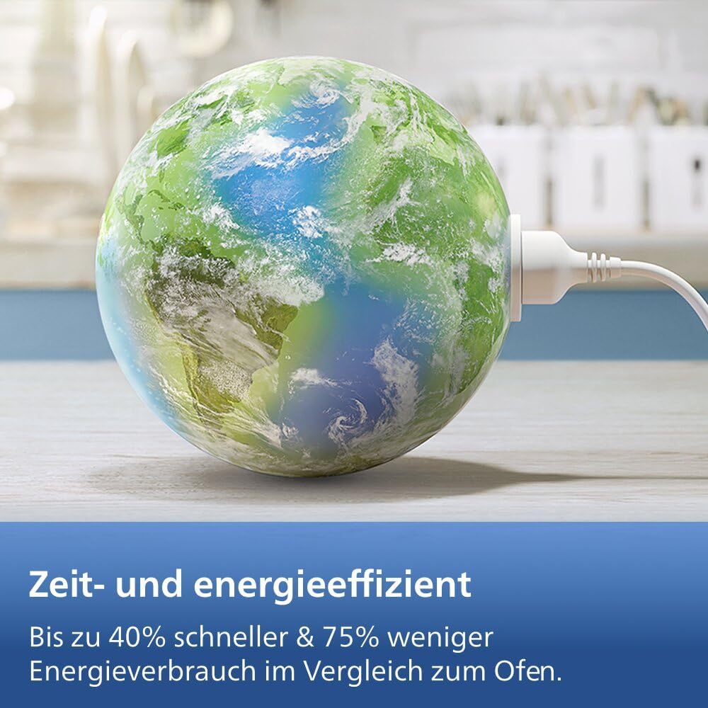 Philips 1000 Series NA154/00 Dual Basket Heißluftfritteuse 7,1L, 10 Funktionen, 2450W, Schwarz