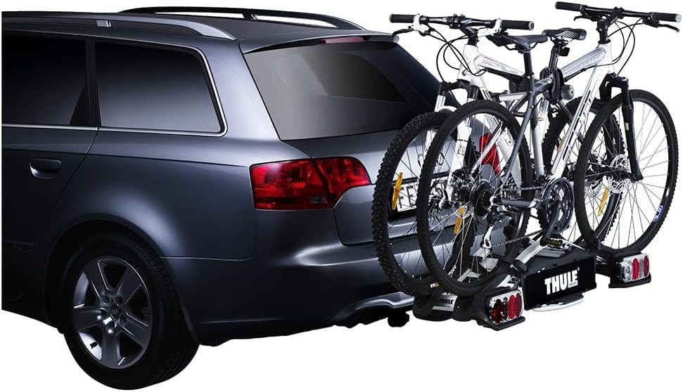 Thule EUFAB Premium 2 Fahrradträger, 2 Fahrräder, 46 kg, 13-polig, Anhängerkupplung, Silber