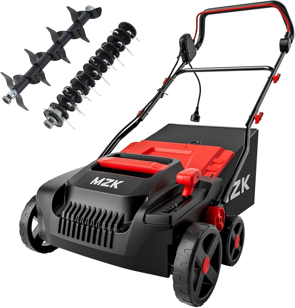 MZK Elektro Vertikutierer & Rasenlüfter, 38 cm, 3700 U/min