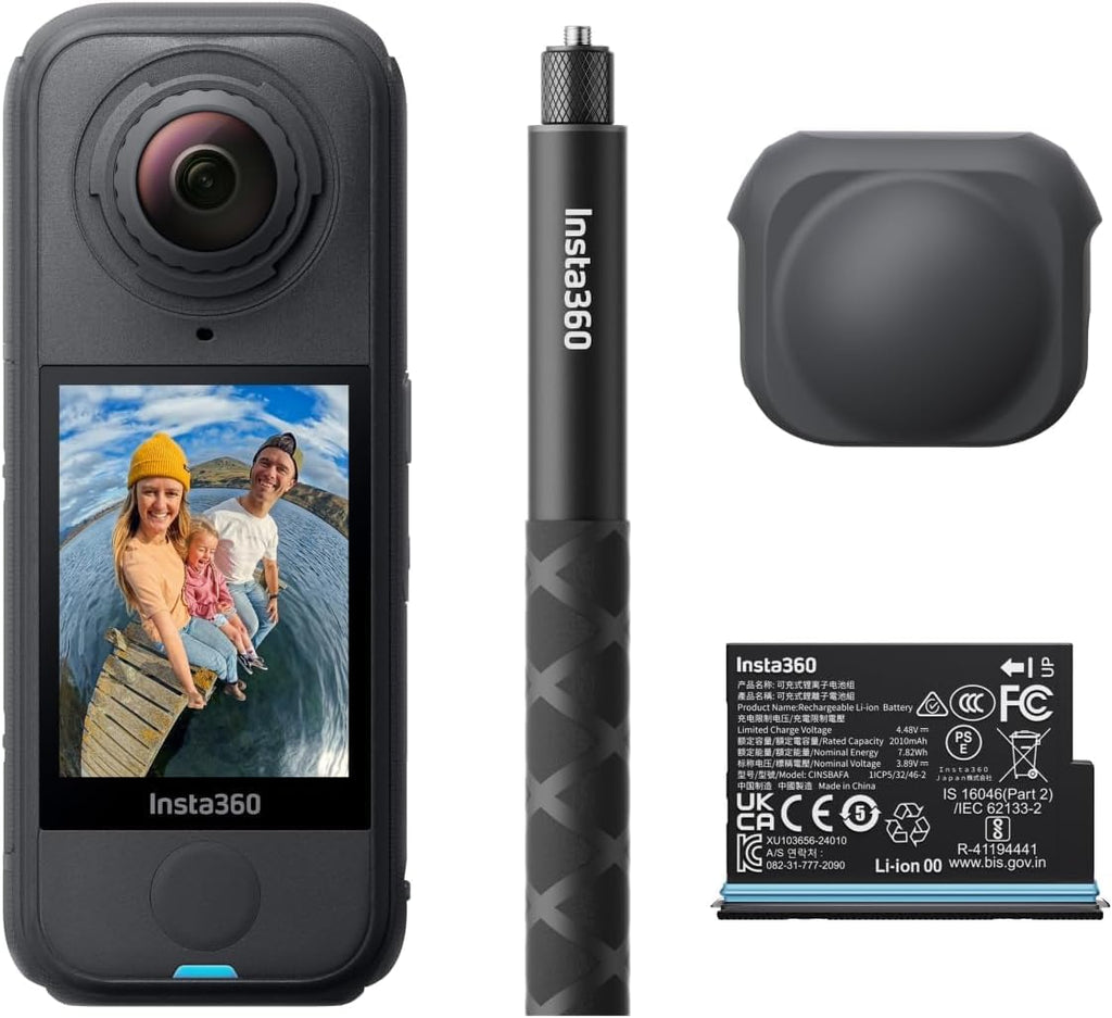 Insta360 X4 Air, 8K 360° Camera 165g Lightweight Invisible Selfie Stick, Change Lenses, Record & Then Align, AI-Powered App, FlowState Stabilization, Integrated Wind Protection, Starter Bundle