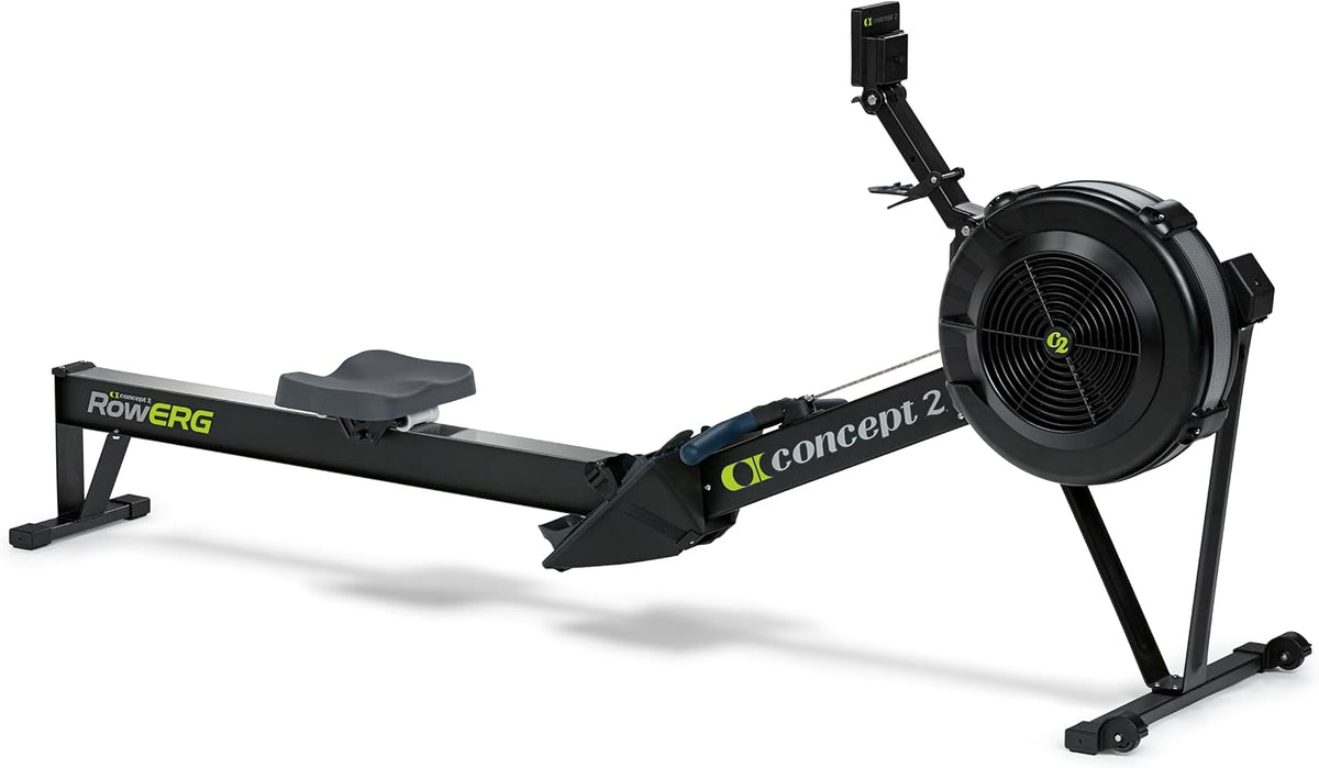 Concept2 RowErg mit Standardbeinen, Rudergerät Modell D,Luftwiderstand, Schwarz