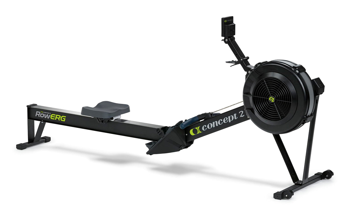 Concept2 RowErg mit Standardbeinen, Rudergerät Modell D,Luftwiderstand, Schwarz