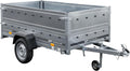 UNITRAILER Pkw Anhänger Kipper 230x125 Garden Trailer 230 Kipp, 750 kg Auto Anhänger mit Stützrad und zusätzlichen Bordwänden, idealer Autoanhänger 750kg