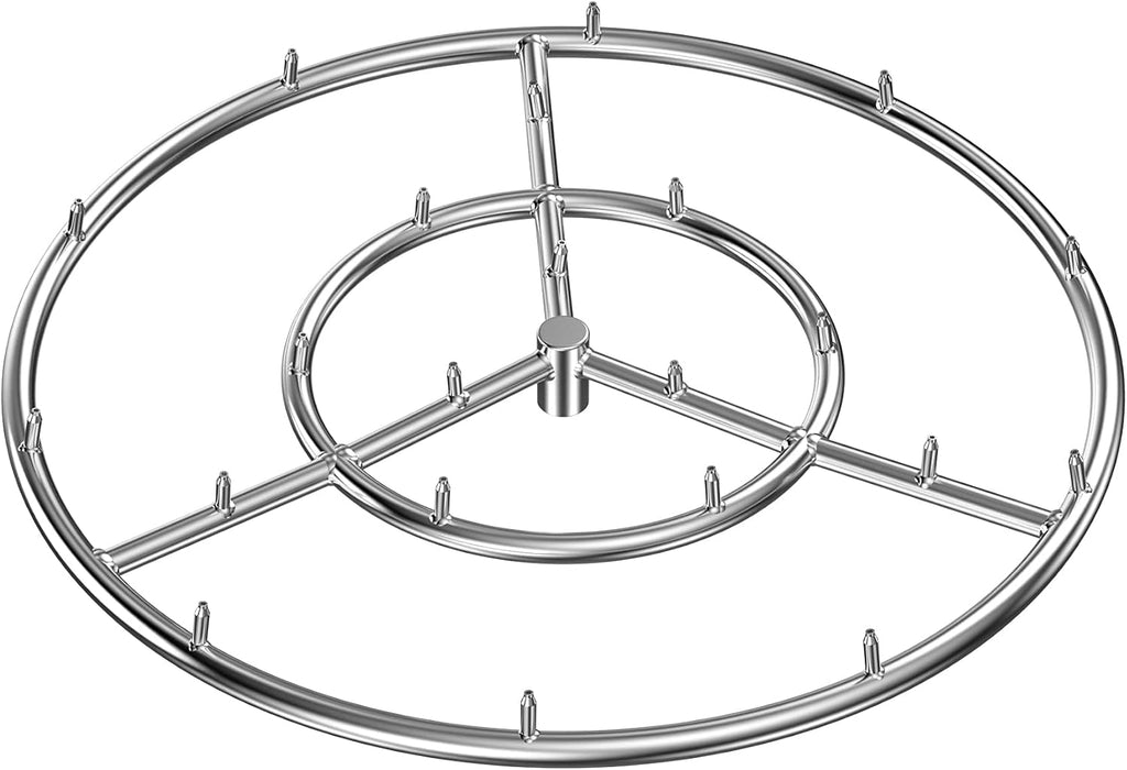 Skyflame 24" Round Stainless Steel Fire Pit Jet Burner Ring High Flame