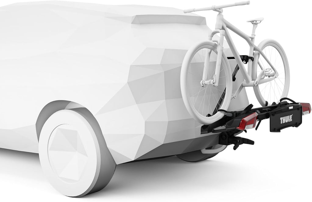 Thule OutPace 9012100 Fahrradträger, 2 Fahrräder, 50 kg, klappbar, Neigung, Anhängerkupplung, Schwarz