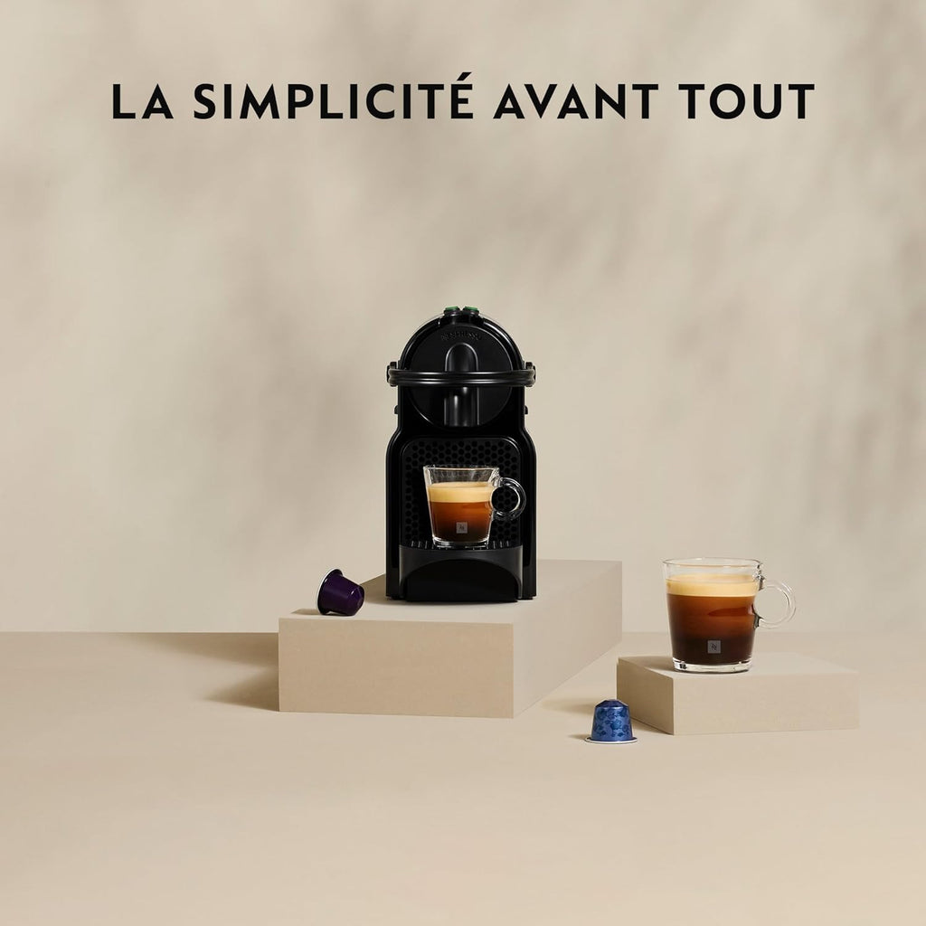 De'Longhi Nespresso Inissia EN80.CW, Automatic Coffee Machine, Single Cup Capsule Machine, Welcome Set Included, Compact Design, 19 Bars, 1260W, Vanilla Cream