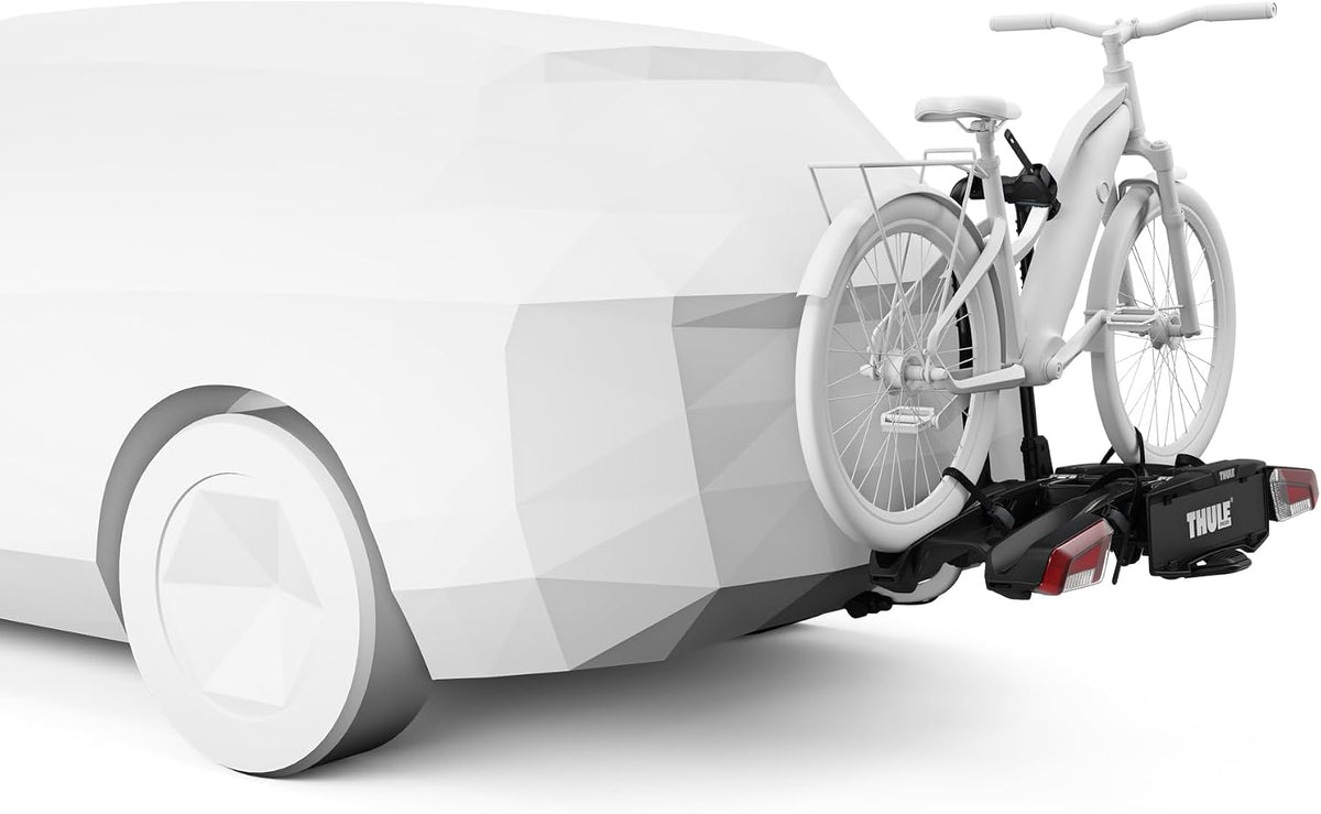 Thule EasyFold 3 944100 Fahrradträger, 2–3 Fahrräder, 60 kg, E-Bike, klappbar, 13-polig, Schwarz