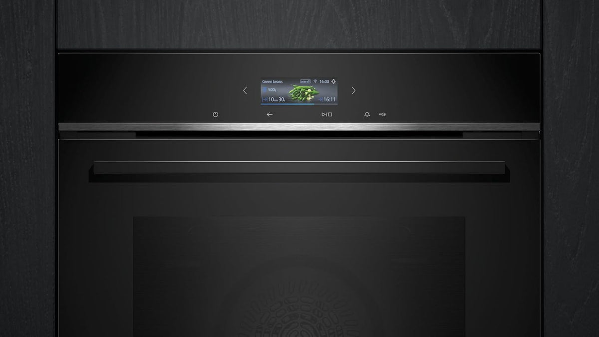 Siemens iQ700 Smarter Einbau-Backofen 60 x 60 cm Edelstahl HB774G1B1