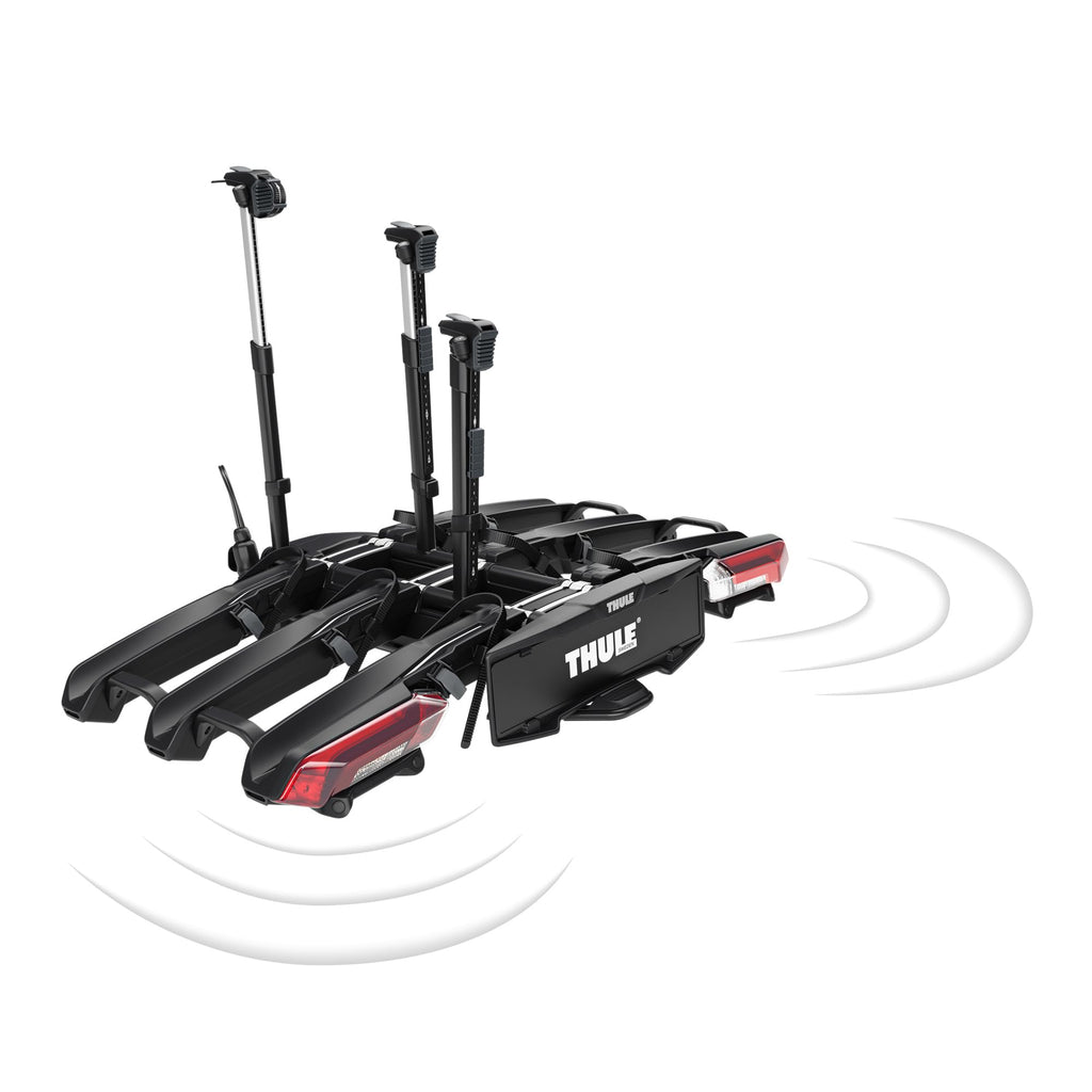 Thule Epos 979100 Fahrradträger, 3 Fahrräder, 60 kg, E-Bike, klappbar, 13-polig, Schwarz