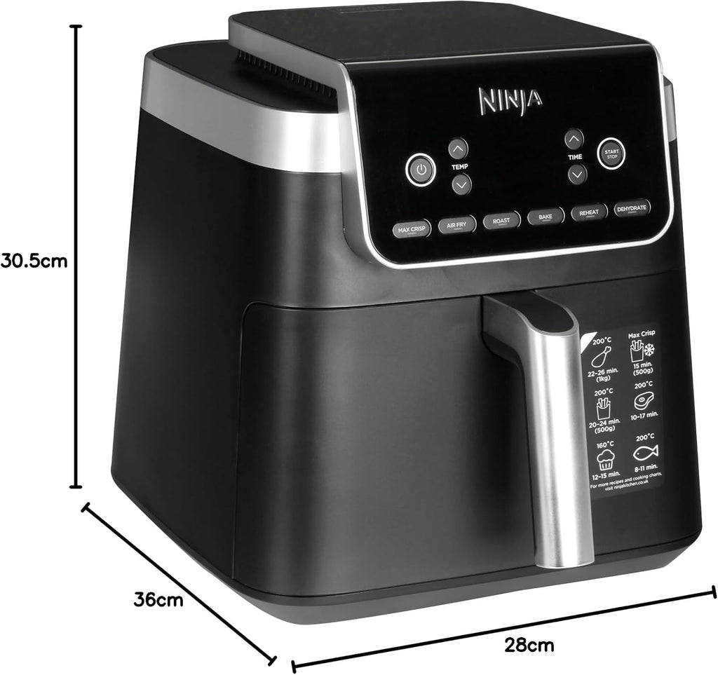 Ninja Air Fryer MAX PRO, 6.2L, Oil Free, Large Drawer, Roasting AF180EU