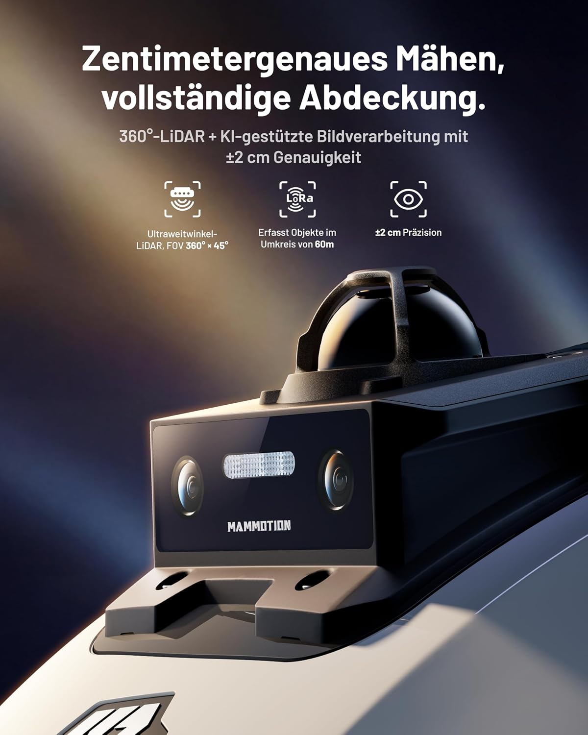 MAMMOTION YUKA mini 2 800 Rasenroboter ohne Begrenzungskabel