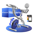 MERACH Foldable Exercise Bike, Quiet Home Trainer Bicycle with 16 Levels Magnetic Resistance, LCD Display, Comfortable Saddle, Fitness Bike for Home, Space-Saving Design for Effective Training