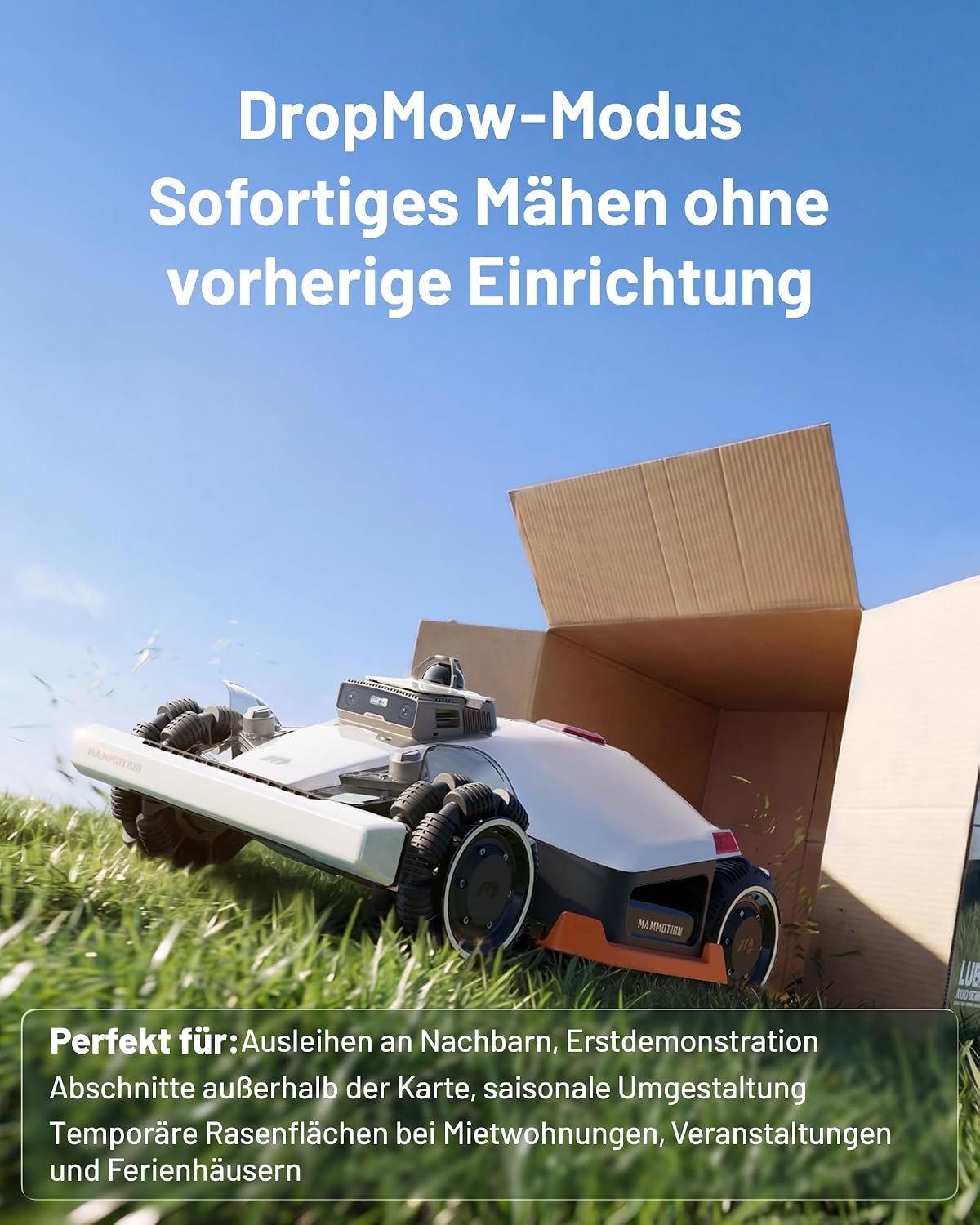 MAMMOTION LUBA 3 AWD 3000 Mähroboter ohne begrenzungskabel+ Garage 3000m²