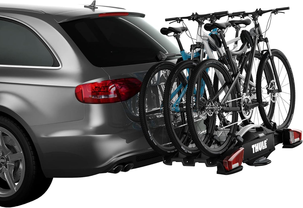 Thule VeloCompact 926002 Fahrradträger, 3 Fahrräder, 60 kg, klappbar, Anhängerkupplung, Schwarz