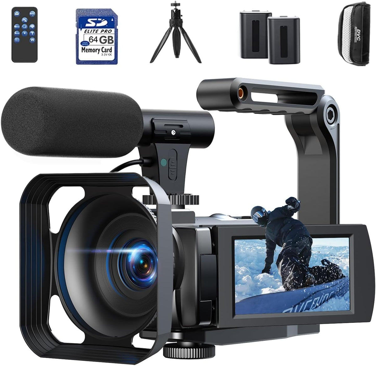Firephoto Video Camera Camcorder 5K 56MP Vlogging Camera for YouTube