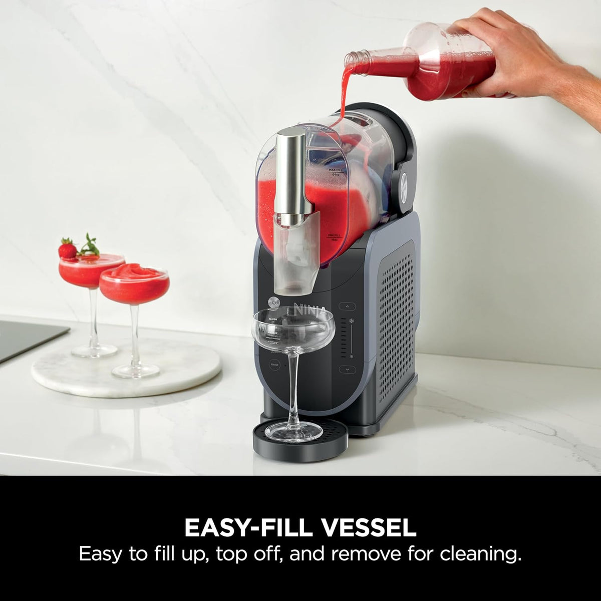 Ninja Slushi FS301UK Eismaschine, 1,9 l, 5 Voreinstellungen, Schnellkühlung, Arktisblau/Grau