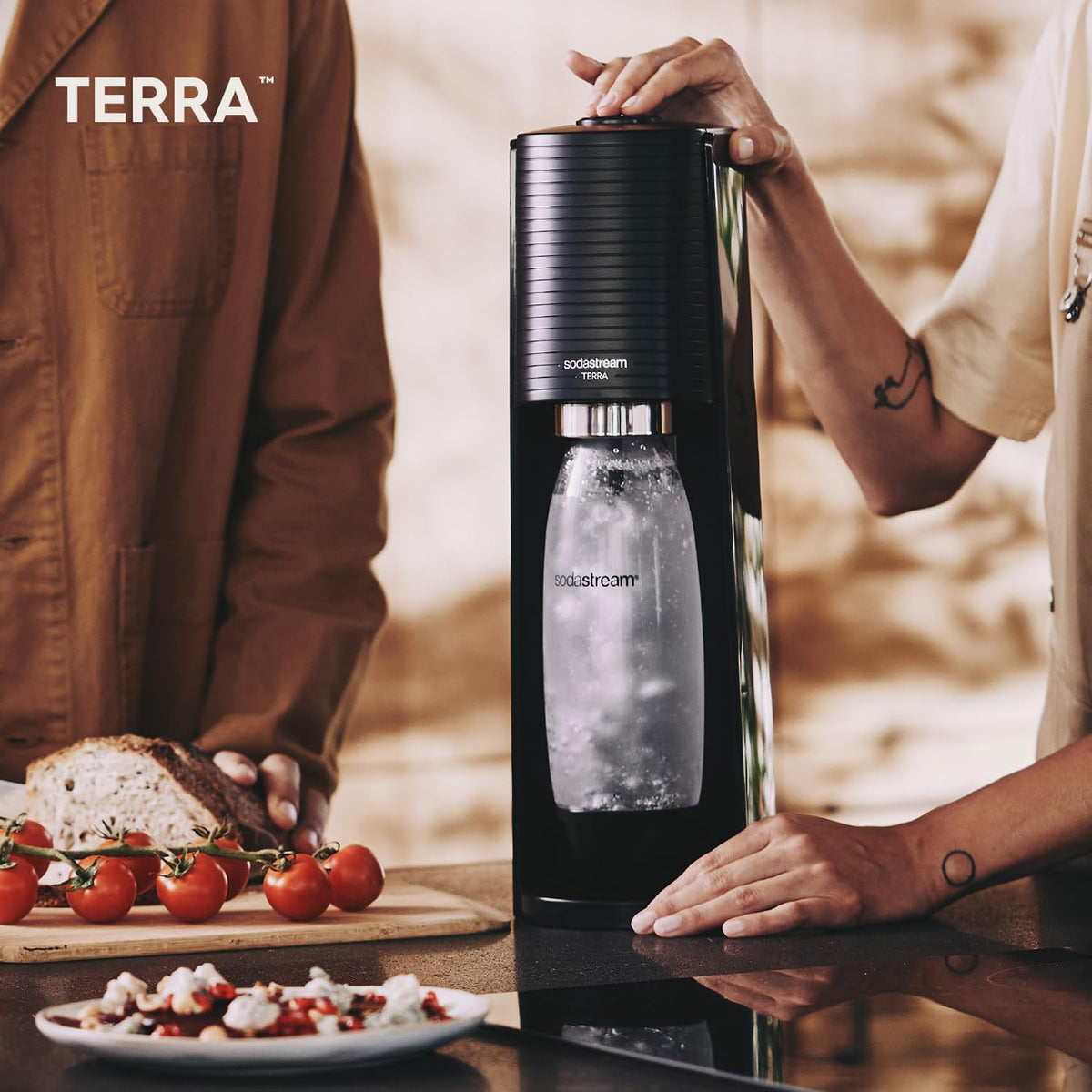 SodaStream TERRA Wassersprudler - 3x Sprudlerflaschen & CO2-Zylinder