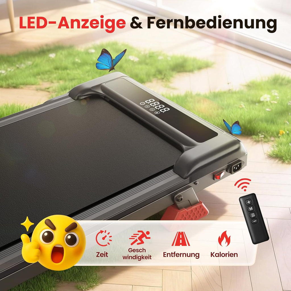 HomeFitnessCode Laufband mit Neigung für Zuhause - Walking Pad Elektrisch