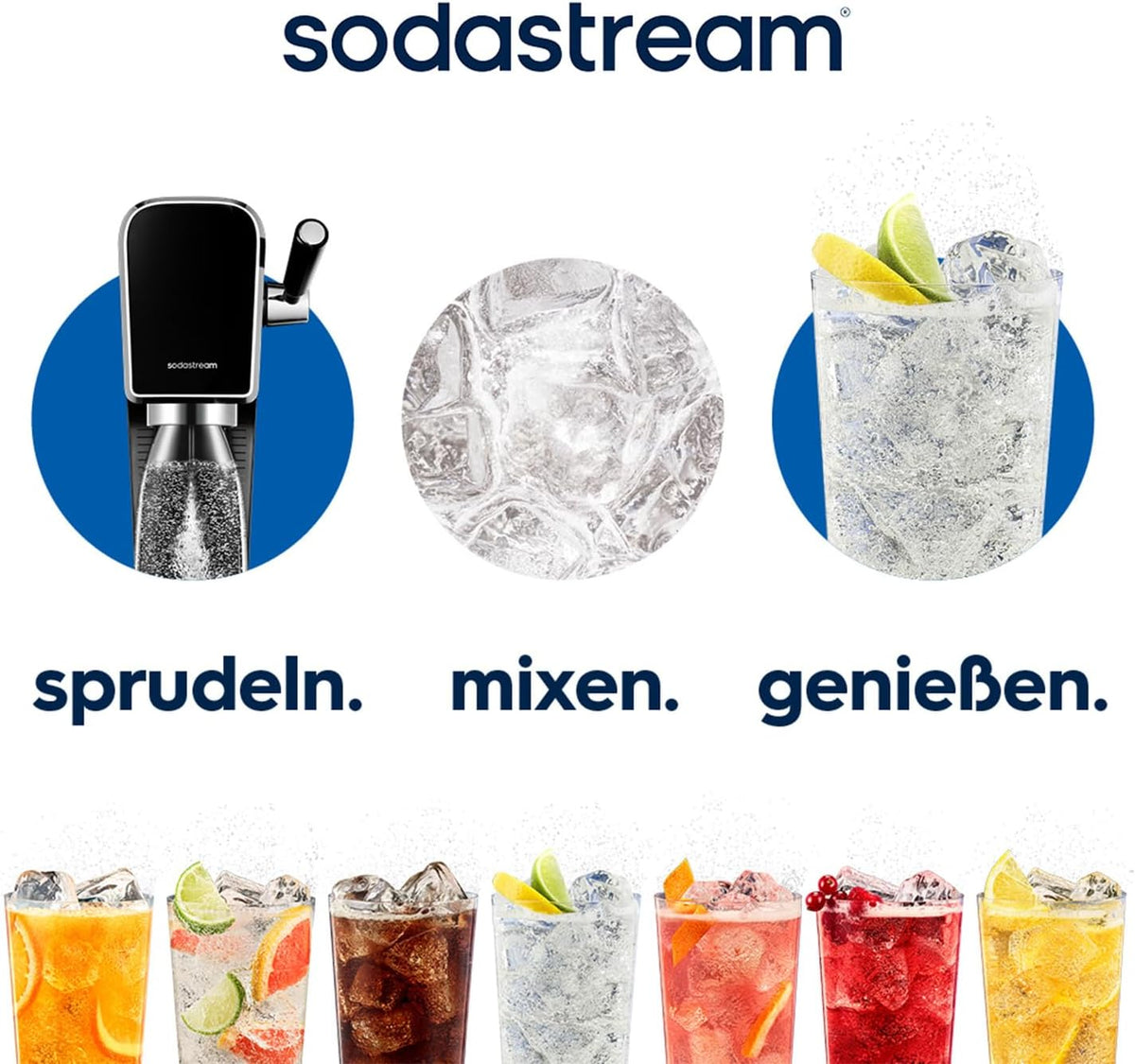 SodaStream ART Wassersprudler - 1x 1L Sprudlerflasche & CO2-Zylinder, Schwarz