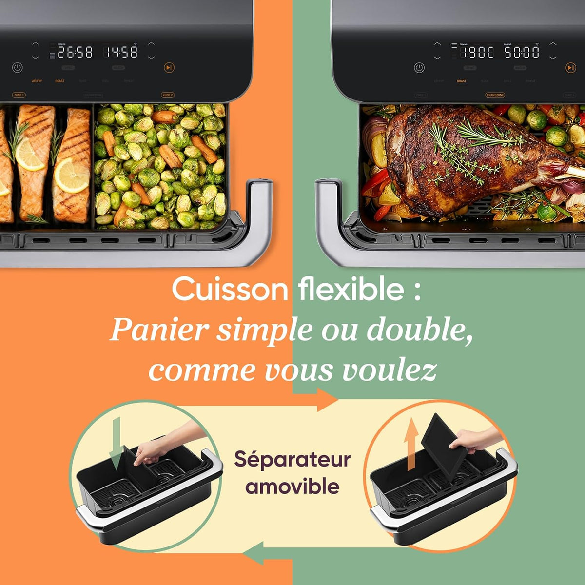 Cosori Air fryer Twinfry 10L Double Resistance
