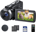 Videokamera 4K Camcorder, 42MP Vlogging Kamera für YouTube, Video Kamera mit 18x Digitalzoom & 3 Zoll 270° Drehbarem Display, Video Camera mit 2 Akkus, 32GB SD-Karte und Fernbedienung, Webcam Funktion