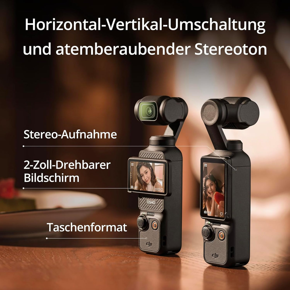 DJI Osmo Pocket 3 Vlogging Camera with 1-Inch CMOS and 4K/120fps Video, 3-Axis Stabilization, Fast Focus, Face/Object Tracking, Small Video Camera for Photography