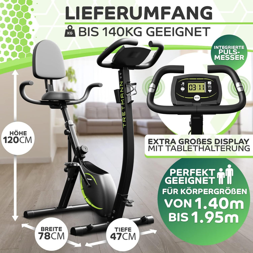 Tretmann 3in1 Heimtrainer Fahrrad klappbar – extra leise & komfortabel