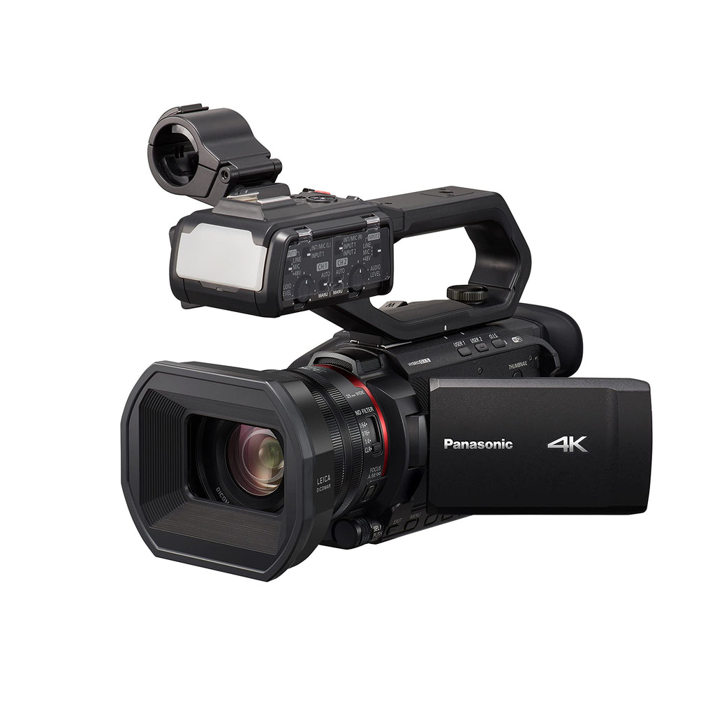 Panasonic HC-X1600E 4K 60p Professional Camcorder with 25mm Wide-Angle Lens, 24x Optical Zoom, 5-Axis Hybrid OIS, Wi-Fi, USB PD, Black