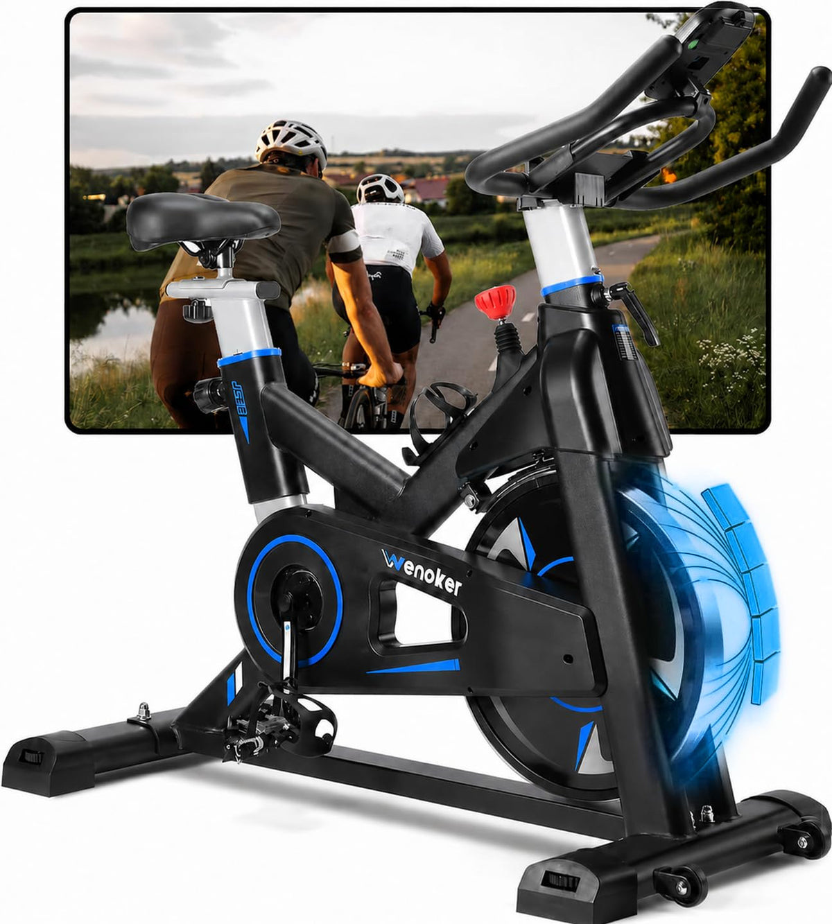 WENOKER Heimtrainer Fahrrad, Magnetwiderstand mit 15 dB
