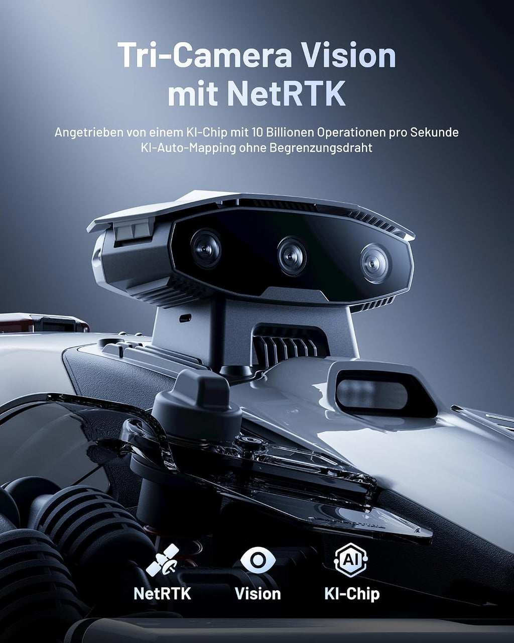 MAMMOTION LUBA mini 2 AWD 1000 Mähroboter ohne Begrenzungkabel+Mini Garage