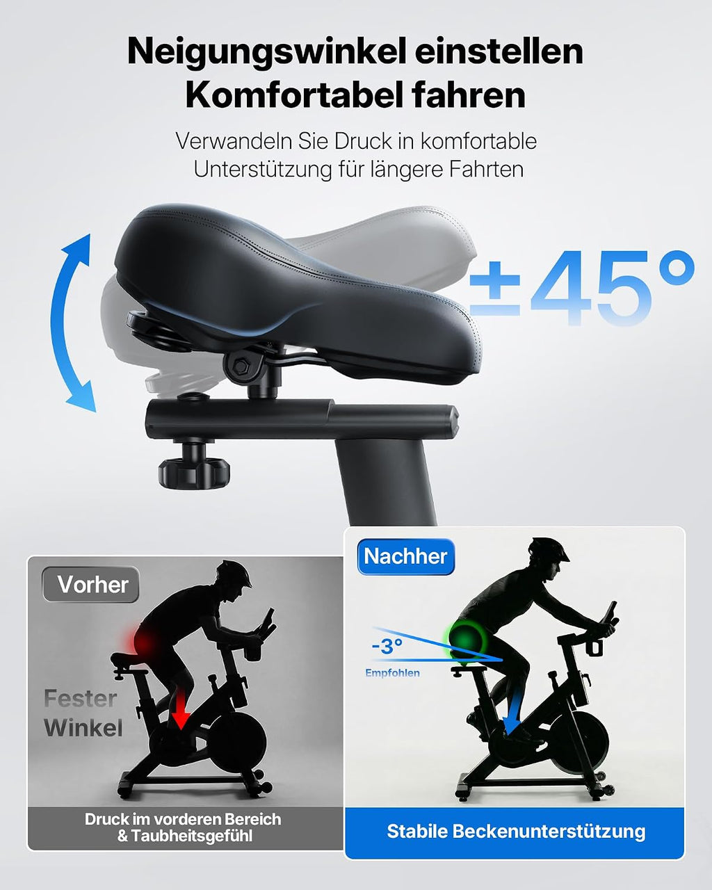 MERACH Heimtrainer Fahrrad mit Verstellbarem Widerstand, Leises Hometrainer Fahrrad mit Verbessertem LED-Monitor, Tablet-Halter, Indoor Cycling Bike für Kardiotraining zu Hause, Eigener App, Bis 136KG