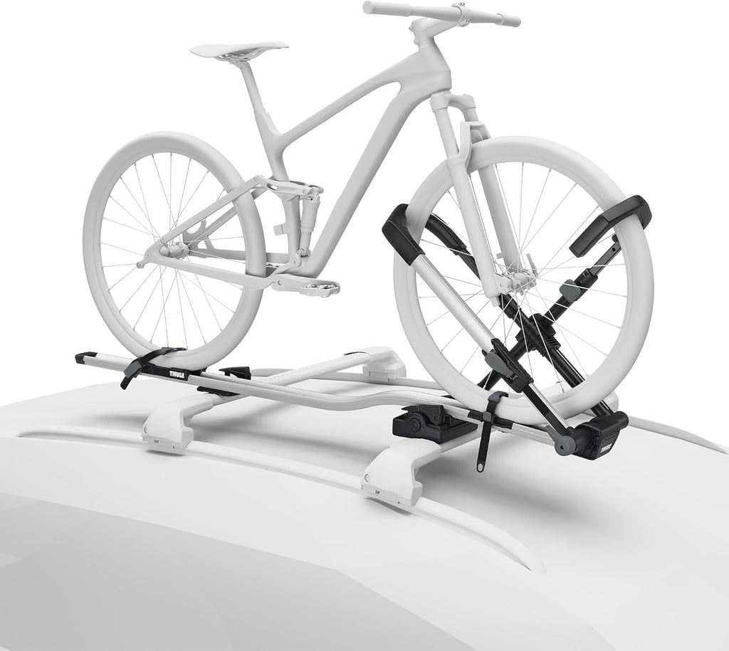 Thule 599001 Fahrradhalter, 20 kg, Vorderradhalterung, Karbonrahmen, Seitenwechsel, Schwarz
