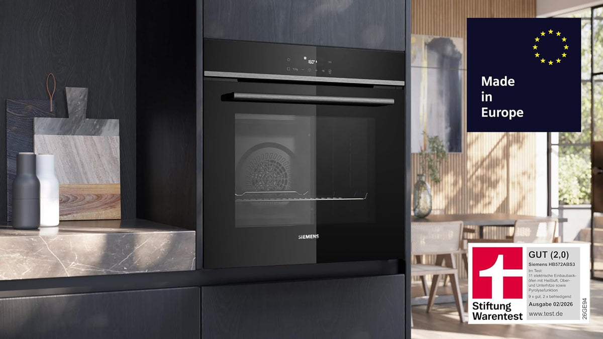 Siemens iQ300 Einbau-Backofen 60 x 60 cm Edelstahl AirFry HB572ABS3