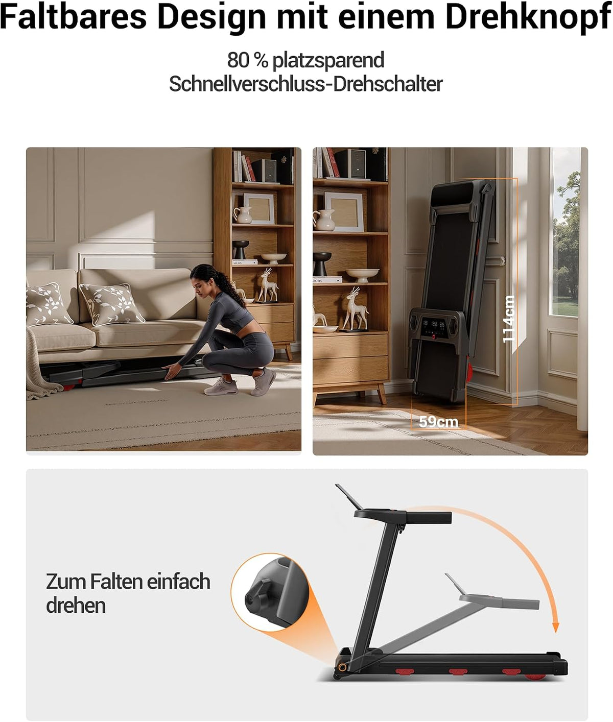 LONTEK 12KM/H Laufband mit automatischer Steigung