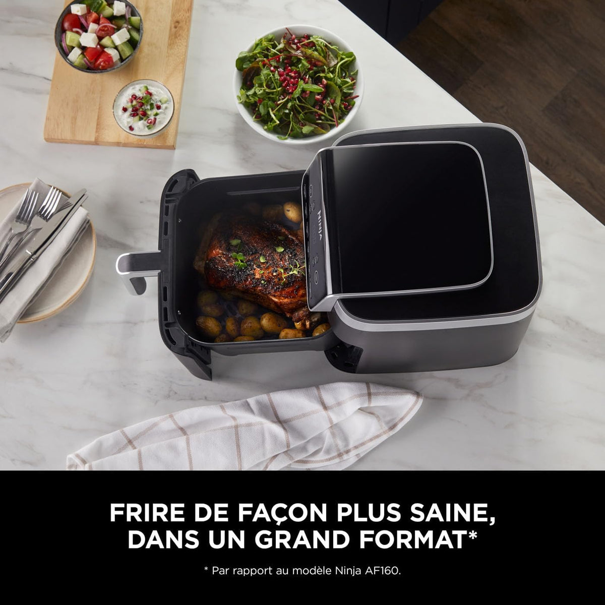 Ninja Air Fryer MAX PRO, 6.2L, Oil Free, Large Drawer, Roasting AF180EU