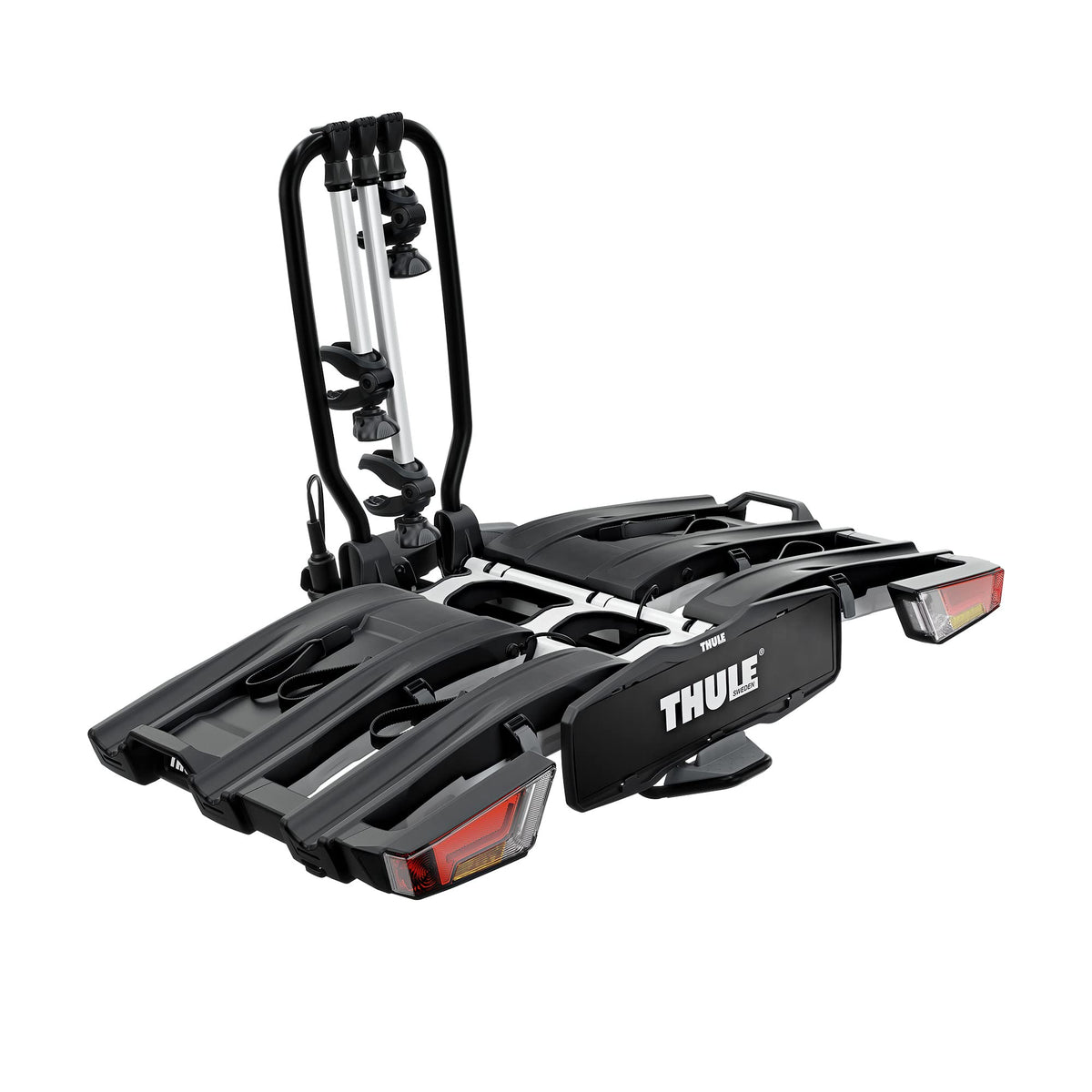 Thule EasyFold 3 945100 Fahrradträger, 3–4 Fahrräder, 60 kg, E-Bike, klappbar, 13-polig, Schwarz