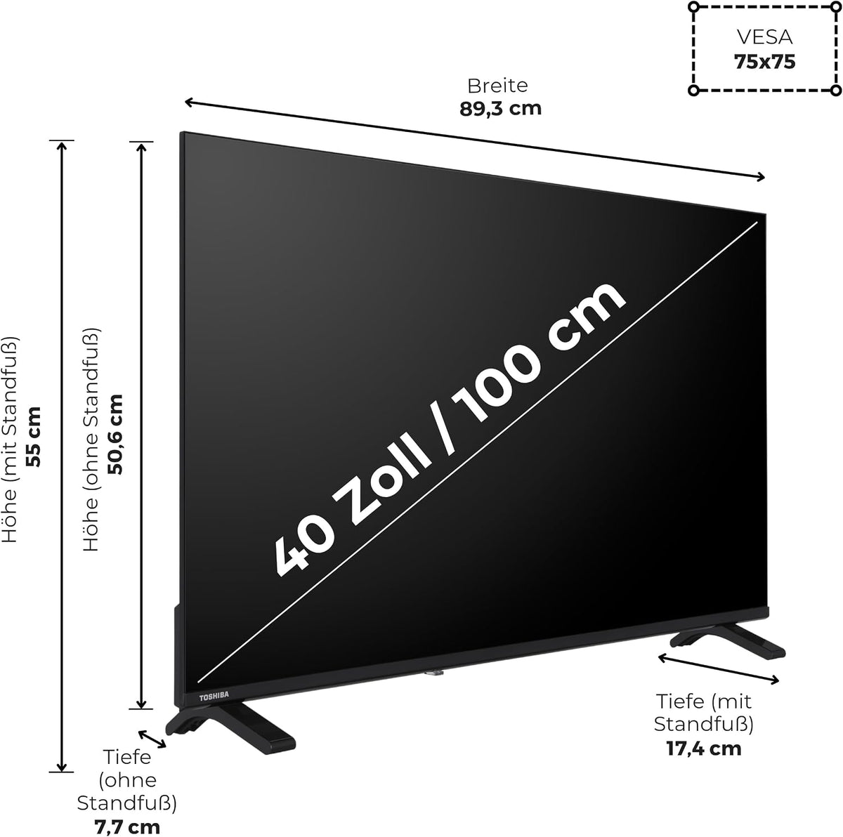 Toshiba 40LF2663DAZ Fernseher 40 Zoll Smart TV Full HD Amazon Fire TV HDR