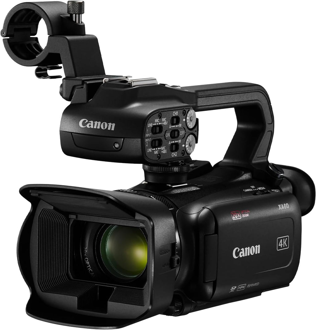 Canon XA60 Professional 4K Video Camera, 20x Optical Zoom, CMOS Sensor