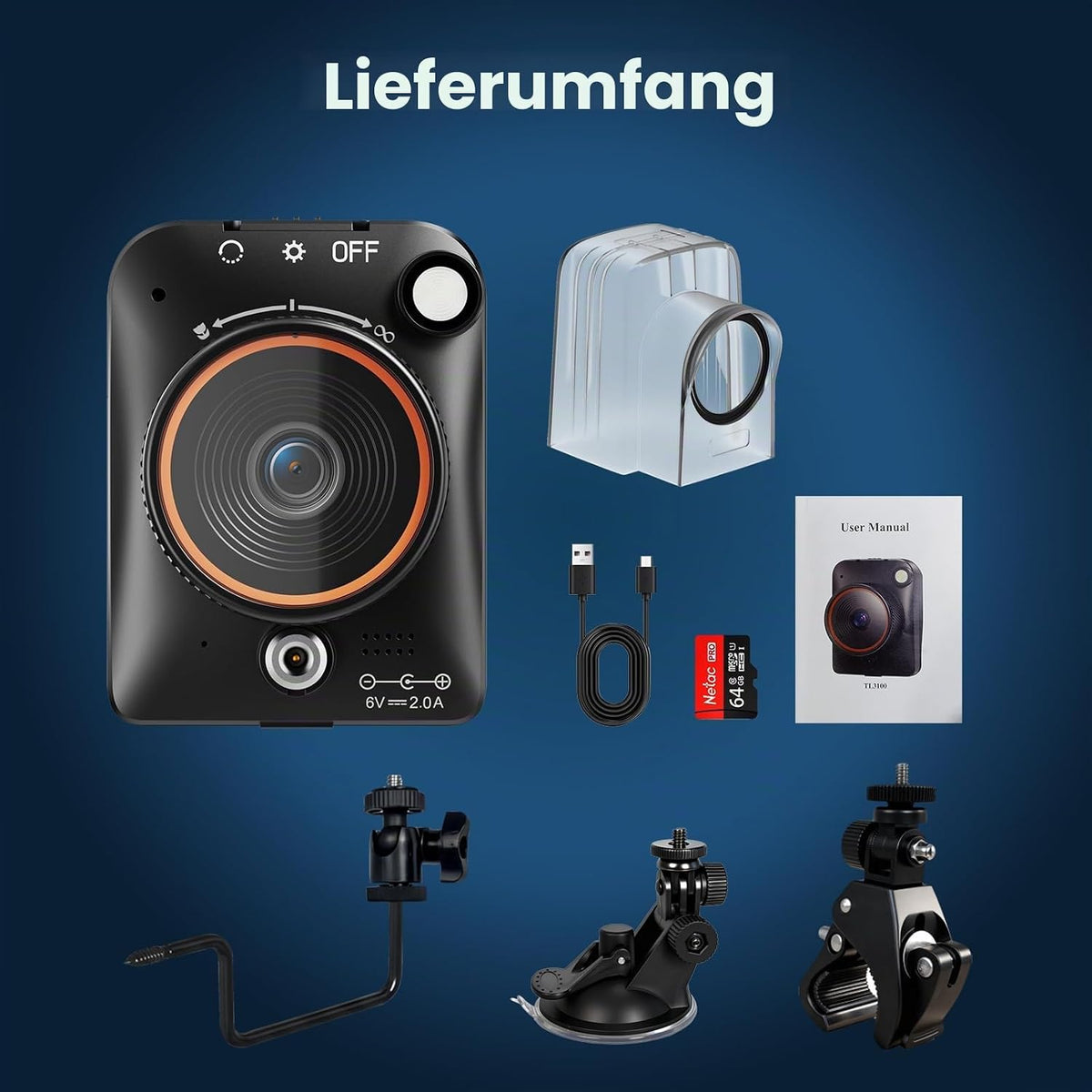 Time Lapse Camera 1296P 48MP Construction Site Camera, 6x Digital Zoom, 180 Day Recording Timelapse Camera with LED Light, Time Lapse Camera for Construction Sites, Gardening, Plants, Cooking (64GB Card)