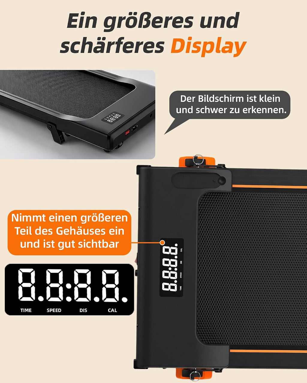 Lichico 3-in-1 Walking Pad mit 0-12% Steigung, Laufband für Zuhause Klein