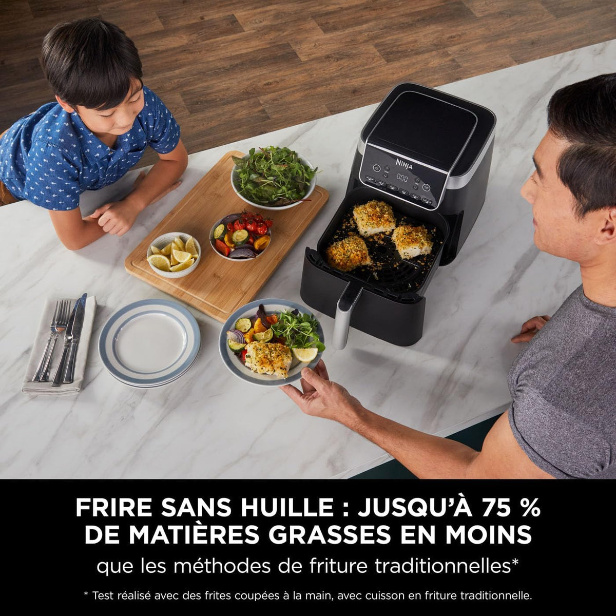 Ninja Air Fryer MAX PRO, 6.2L, Oil Free, Large Drawer, Roasting AF180EU