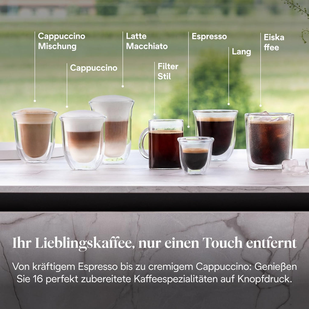 De'Longhi Rivelia - Kaffeevollautomat 16 Getränke Grau