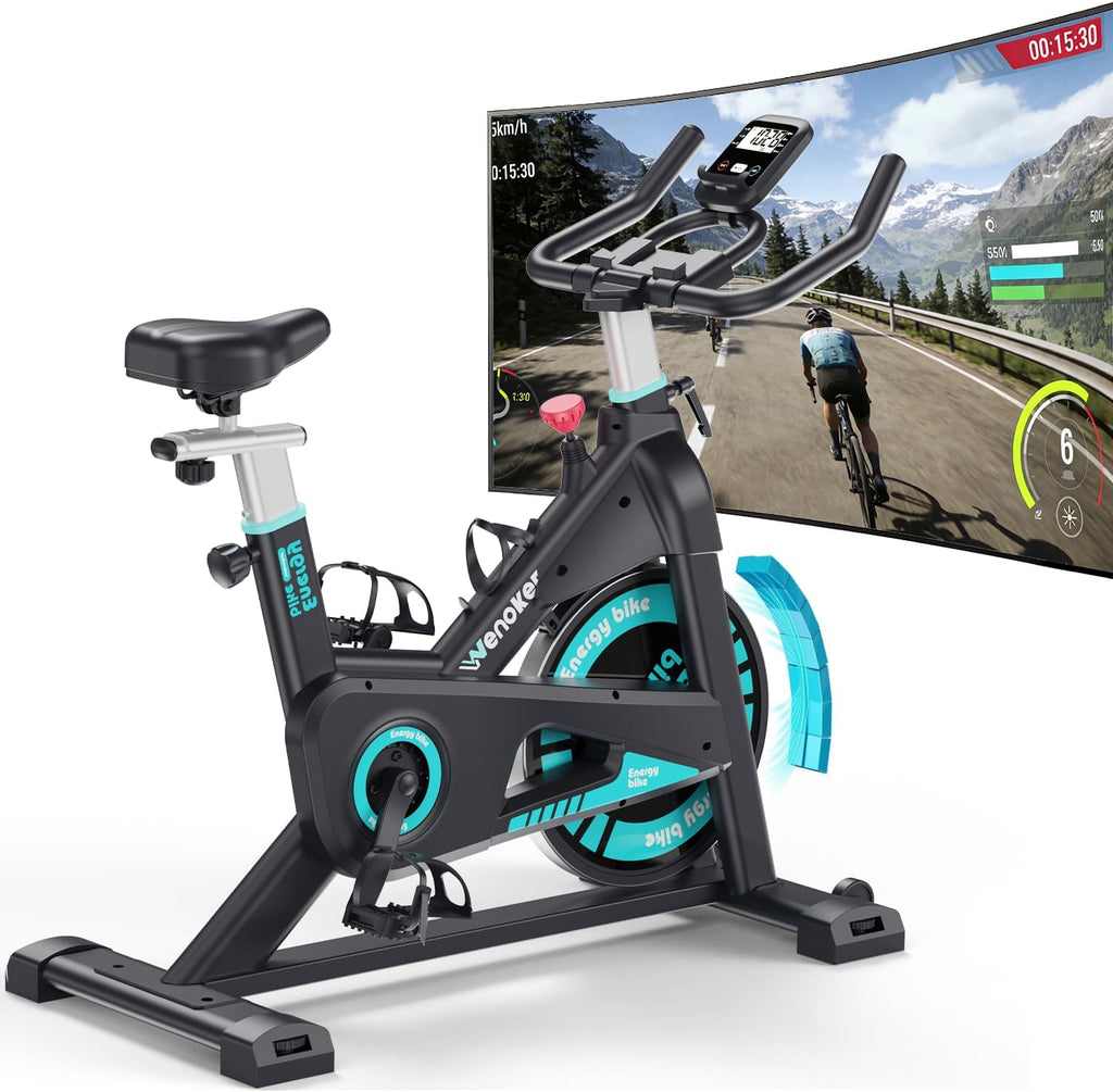 WENOKER Heimtrainer Fahrrad, Magnetwiderstand mit 15 dB