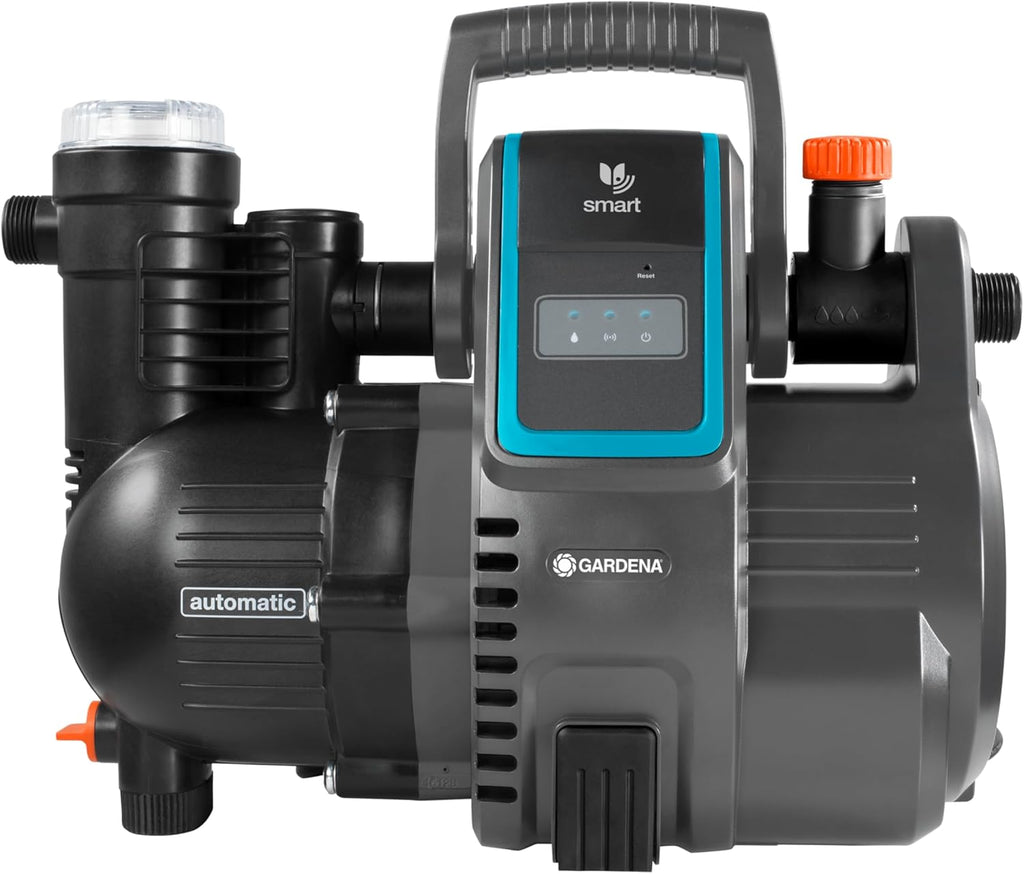 Gardena smart Pressure Pump Set: Hauswasserautomat via App/Tablet steuerbar, inklusive smart Gateway, Fördermenge 5000 l/h, Trockenlaufsicherung, Keramikabdichtung (19106-20)