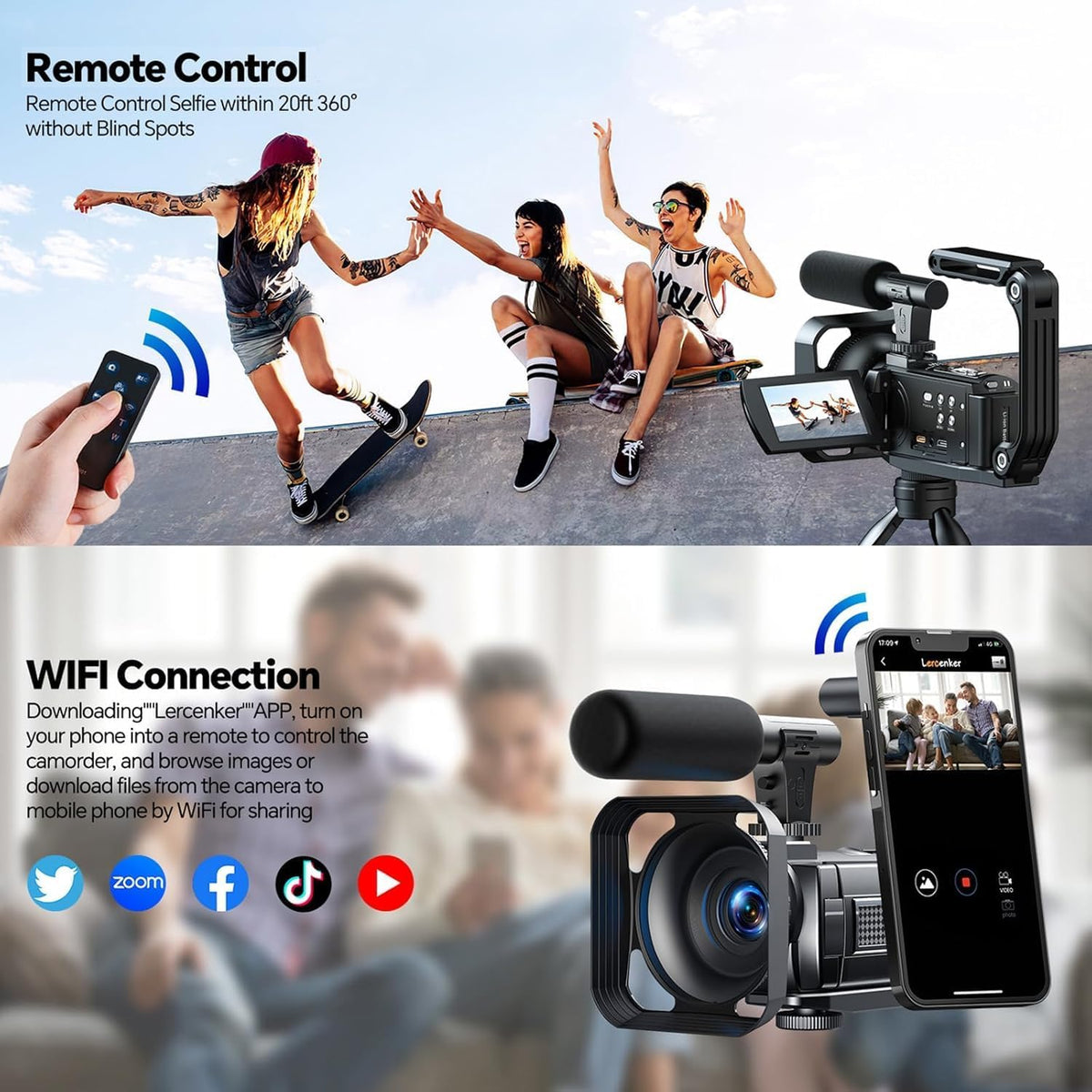 Firephoto Video Camera Camcorder 5K 56MP Vlogging Camera for YouTube