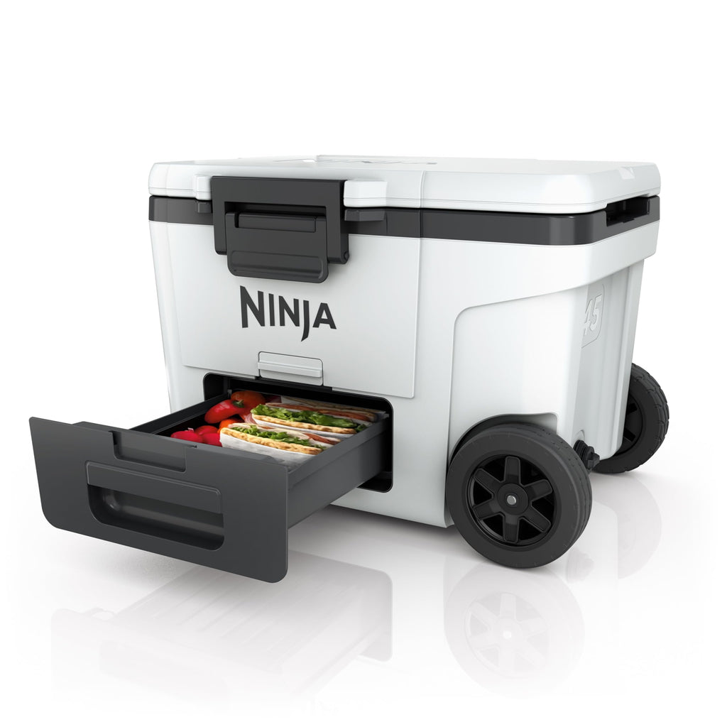 Ninja FrostVault Kühlbox mit Rollen und Isolierung, Wolkenweiß, FB245EUWH