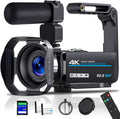 Videokamera 4K 80MP Camcorder IR Nachtsicht 18X Digitalzoom Vlogging Camera