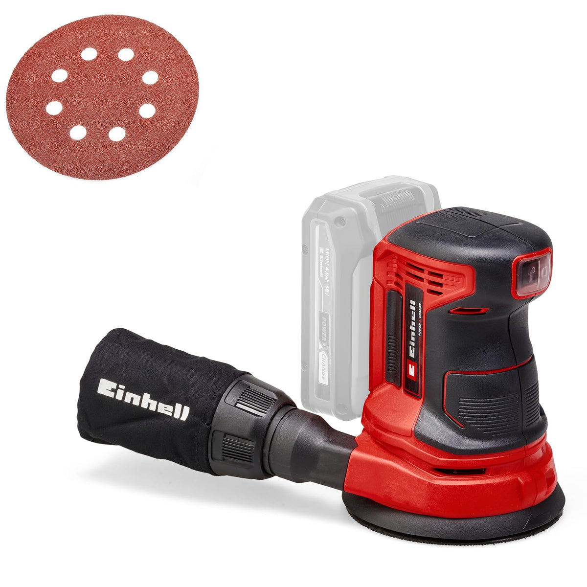 Einhell Professional TP-RS 18/32 Li BL-Solo Power X-Change Cordless Orbital Sander (18 V, Brushless Motor, 125 mm soleplate, sandpaper included)