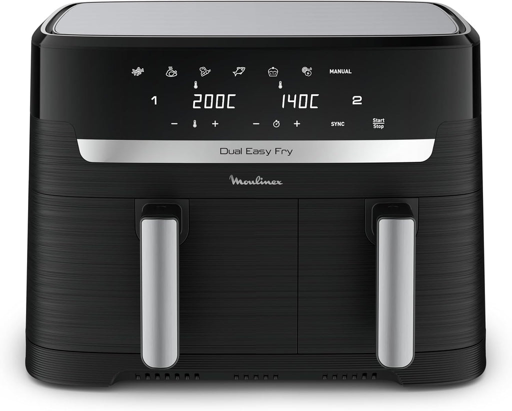 Moulinex - Easy Fry Dual air fryer - 7 programs - 8.3L - Black