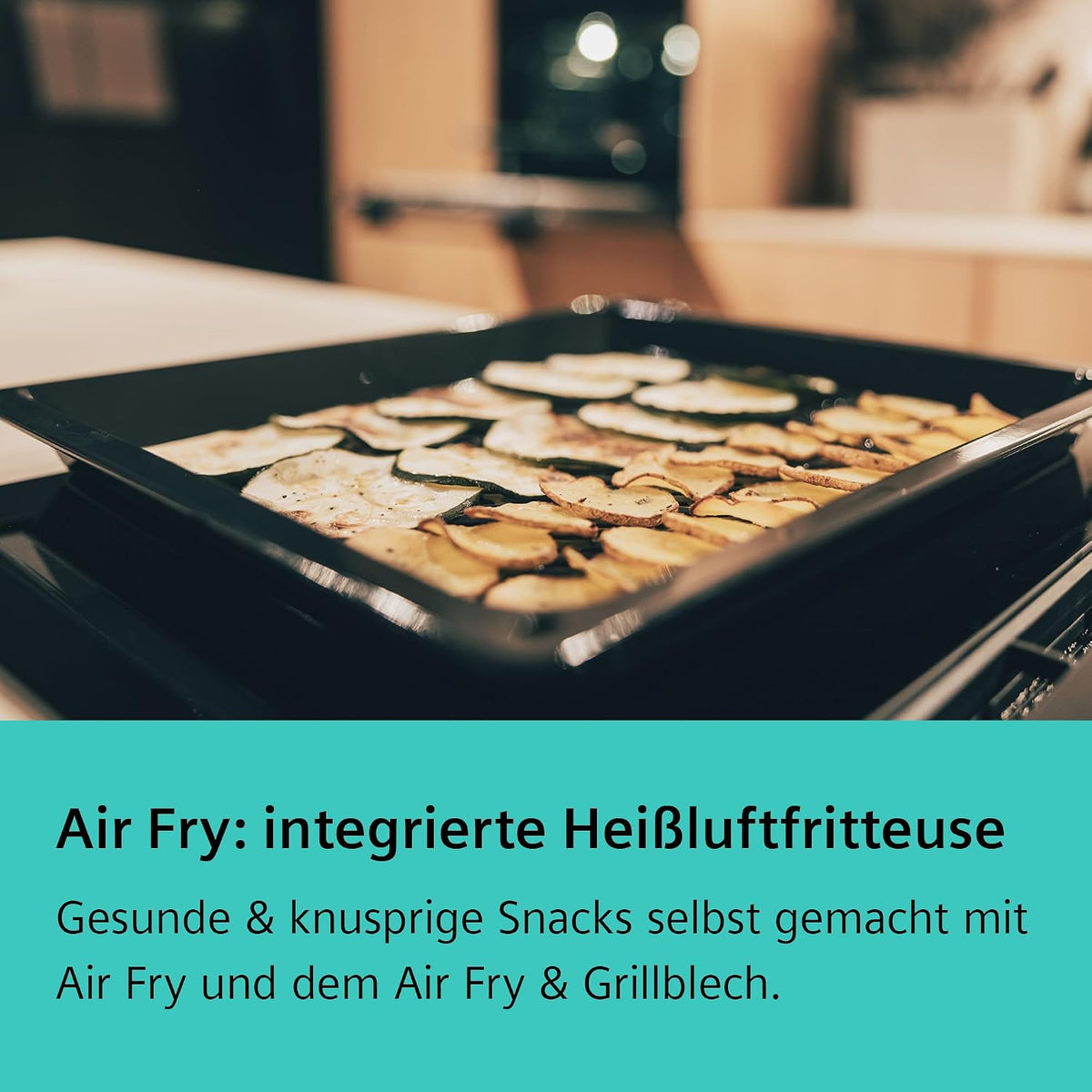 Siemens iQ300 Einbau-Backofen 60 x 60 cm Edelstahl AirFry HB572ABS3